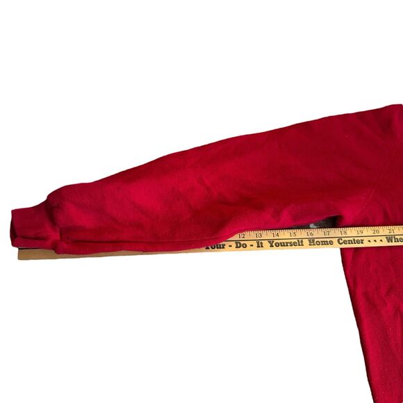 VTG‎ WRANGLER Sweats Sweatshirt Dress Large Red Christmas Bear USA - Picture 8 of 13